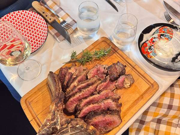 Steak on our table 